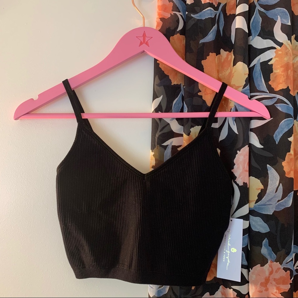 spiritual gangster black zen cami sports bra